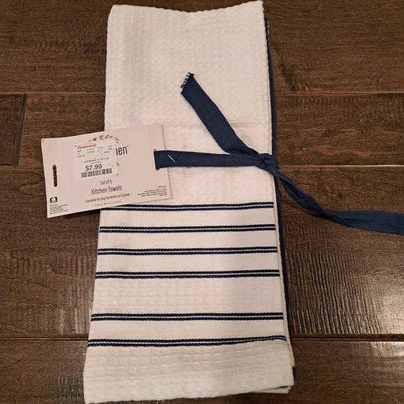 Pure Kitchen Set of 5 Kitchen Towels NWT - Picture 1 of 2